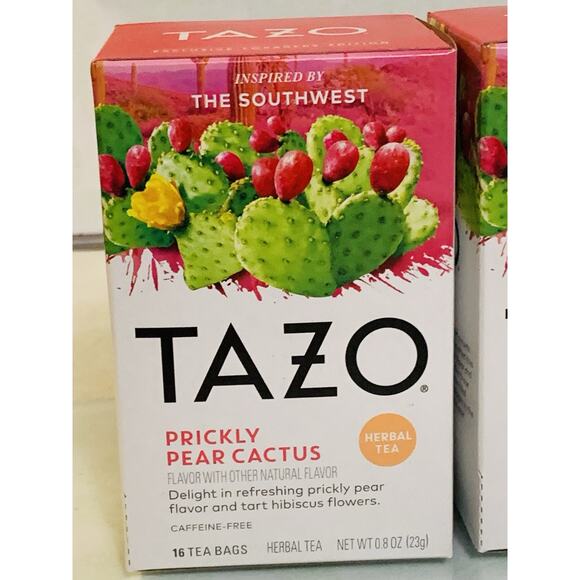 Tazo Prickly Pear Cactus Herbal Tea 3x Boxes 16 Count Each Exp 04/2027 - Picture 2 of 6